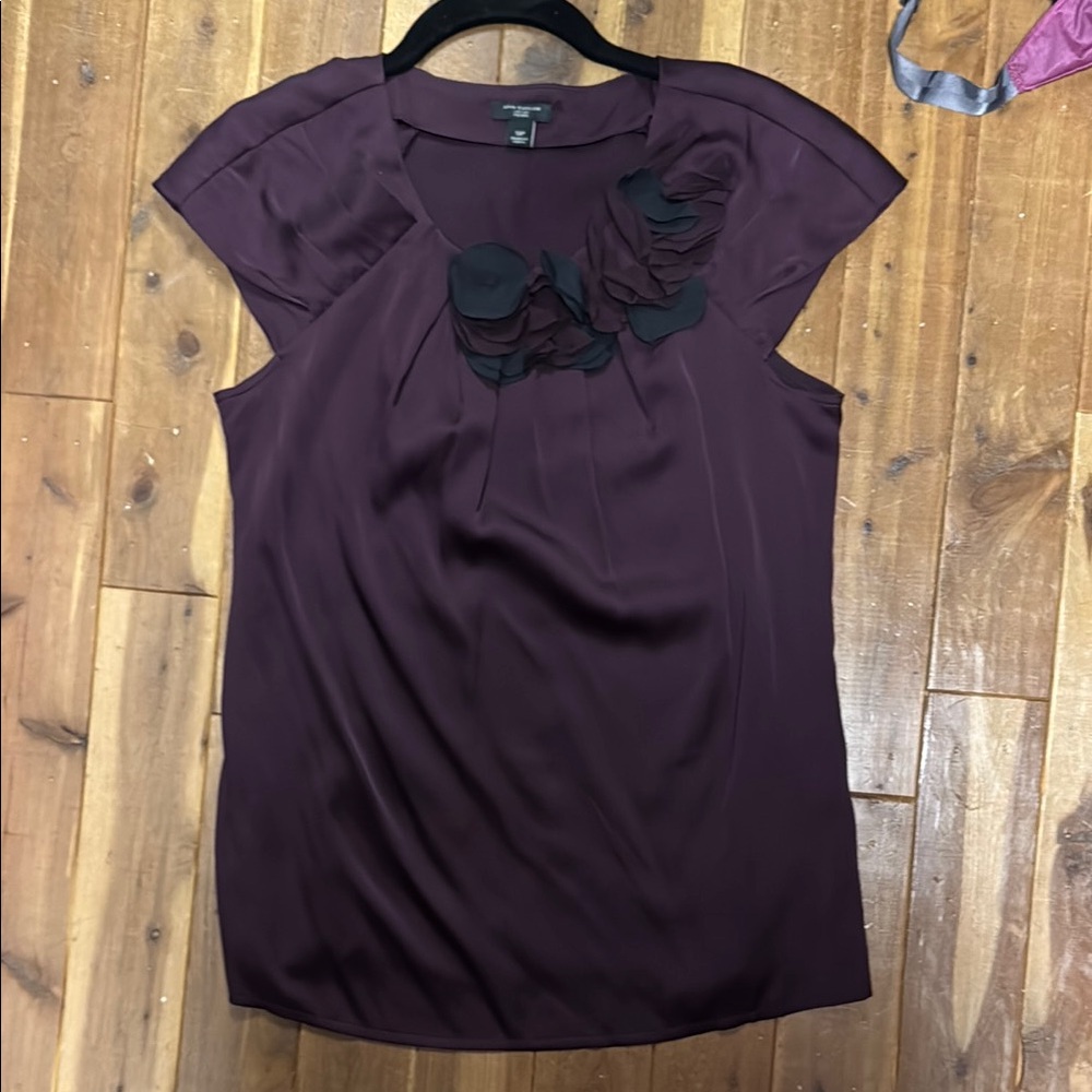 Ann Taylor Silk Purple Women's Top